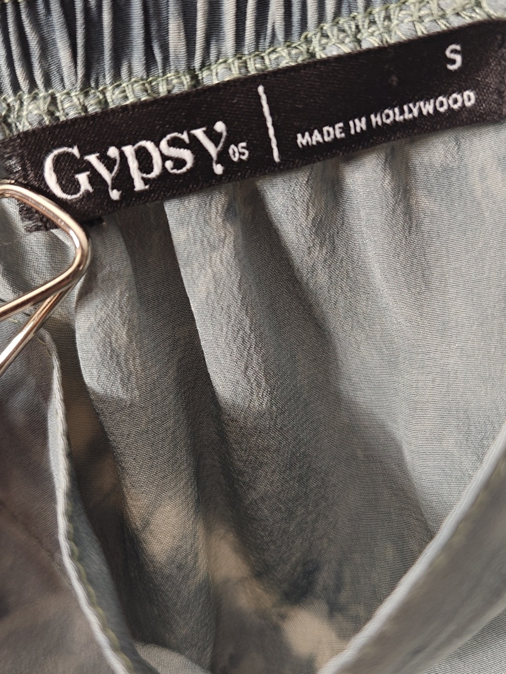 Gypsy 05 Light Blue and White Tie-Dye Maxi Skirt - Picture 4 of 6